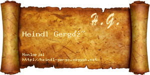 Heindl Gergő névjegykártya